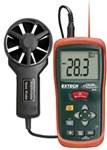 Extech AN200-NIST - Anemómetro CFM/CMM con Termóm.IR Integr. Rango de Medic.de Veloc.del Aire de 1.4 a 108.0 km/h (0.9 to 67.2 mph), Rango de Medic.de Temp. de -20 a 260°C (-4 a 500°F), Relac.Dist.a Tam.del Pto.de 8:1, Certificado NIST(Anemóm.+Termóm.IR).