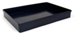 Botron B09501, Charola conductiva apilable de polipropileno negro de 14.5'' x 11.5'' x .5''.