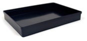 Botron B09504, Charola conductiva apilable de polipropileno negro de 17.5'' x 11.4'' x 2.3''.