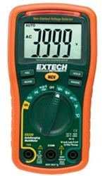 Extech EX330-NIST - Mini Multimetro de 12 funciones con detector de voltaje sin contacto integrado y Certificado NIST