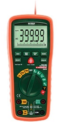 Extech EX570-NISTL - Multímetro industrial de verdadero valor eficaz de 12 funciones con termómetro IR True RMS, DMM de rango automático con pantalla LCD de dígitos grandes y función de temperatura tipo K/IR con certificado NIST