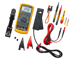 Fluke 88-5/A KIT, Multimetro automotriz combo Kit, incluye sonda inductiva, sonda de temperatura, colgador magnetico, accesorios para puntas de prueba y meletin de transporte