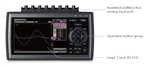 Graphtec GL980 Registrador de Datos Data Logger de Alto Voltaje con Pantalla de Color de 7.0" con 8 canales, 4GB de Memoria Flash, 4MB/CH RAM, Muestreo de simultaneo de 1MS/s, Interface Ethernet/USB, 16-bits de Resolución, Max 250Vrms/500Vp-p.