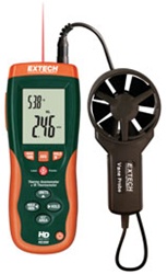 Extech HD300 - Termometro-Anemometro CFM/CMM con Termometro infrarojo integrado relacion focal 30:1 IR temperatura (-50 to 500ºC)