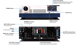 Kikusui PBX Series. Fuentes de poder bidireccionales de DC. 20kW en 3U, rangos de voltaje de 50 V/ 250 V/ 500 V/ 1000 V/ 1500 V