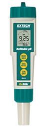 Extech PH110 - Medidor de barra de pH exclusivo con electrodo de pH de superficie plana, recargable y resistente