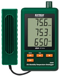 Extech  SD800 - registrador de datos de CO2 , humedad y temperatura Registra datos en una tarjeta SD en formato Excel