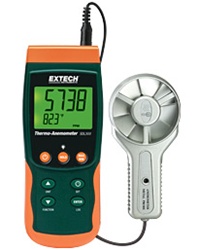 Extech SDL300 - termoanemómetro/registrador de datos de paletas metálicas Registra datos en una tarjeta SD en formato Excel