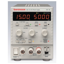 Sorensen XEL 15-5, Fuente de poder 0-15v, 0.1mA-5A, 75W